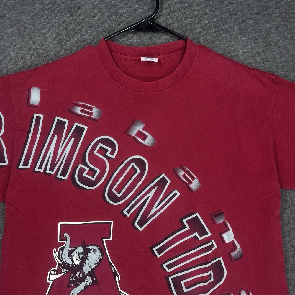 VTG Starter University of Alabama Shirt Mens Red Crimson Tide AOP Made in USA - Picture 2 of 14